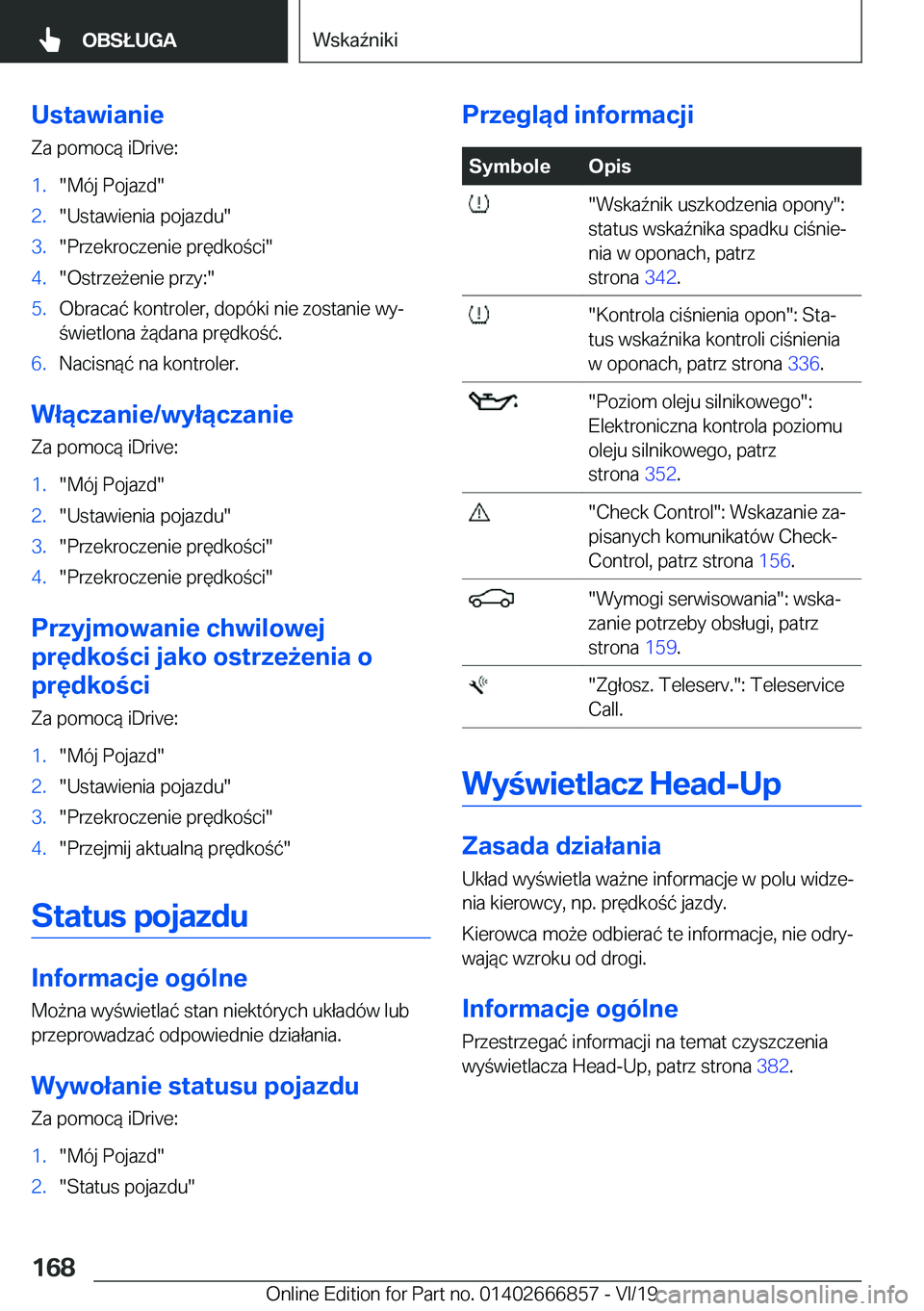 BMW X3 M 2020  Instrukcja obsługi (in Polish) �U�s�t�a�w�i�a�n�i�e�Z�a��p�o�m�o�c�