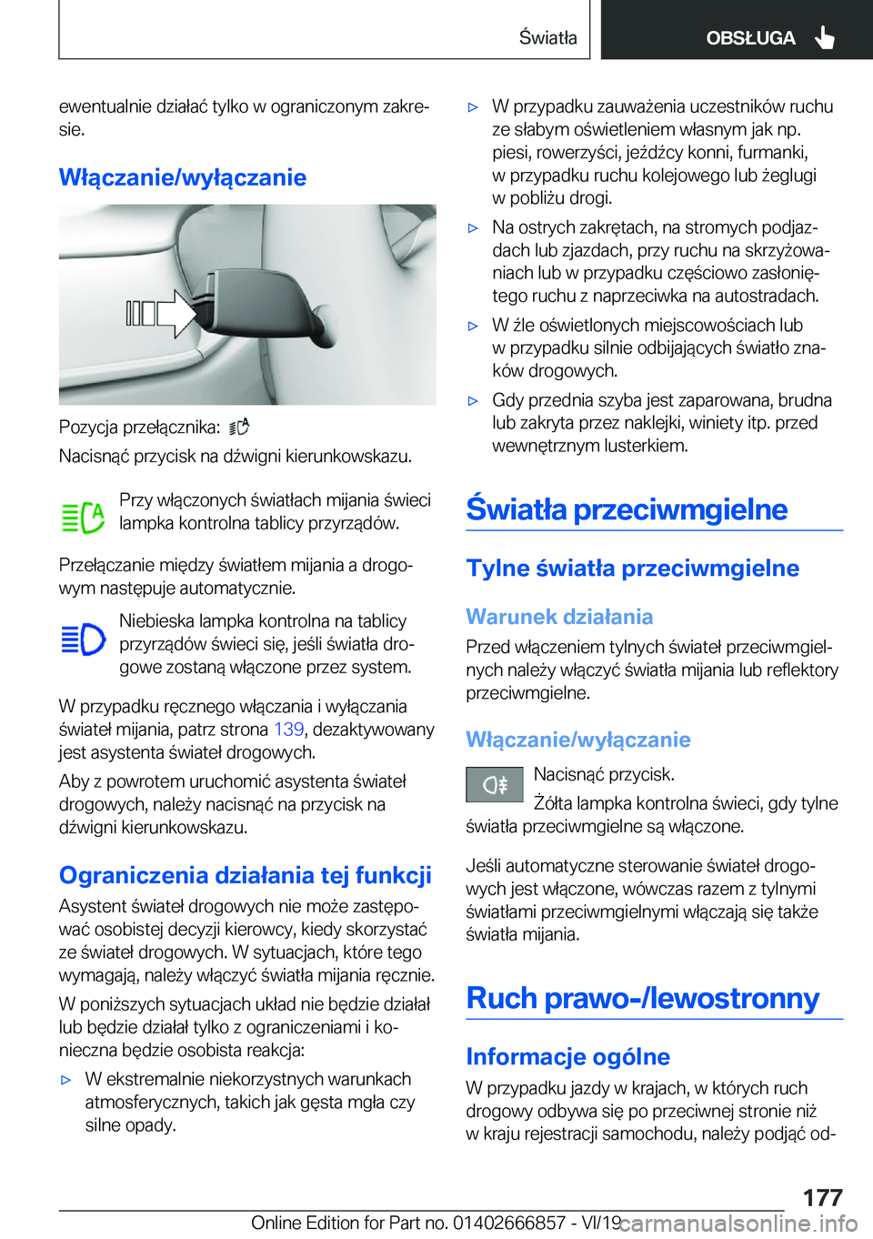 BMW X3 M 2020  Instrukcja obsługi (in Polish) �e�w�e�n�t�u�a�l�n�i�e��d�z�i�a�ł�a�
