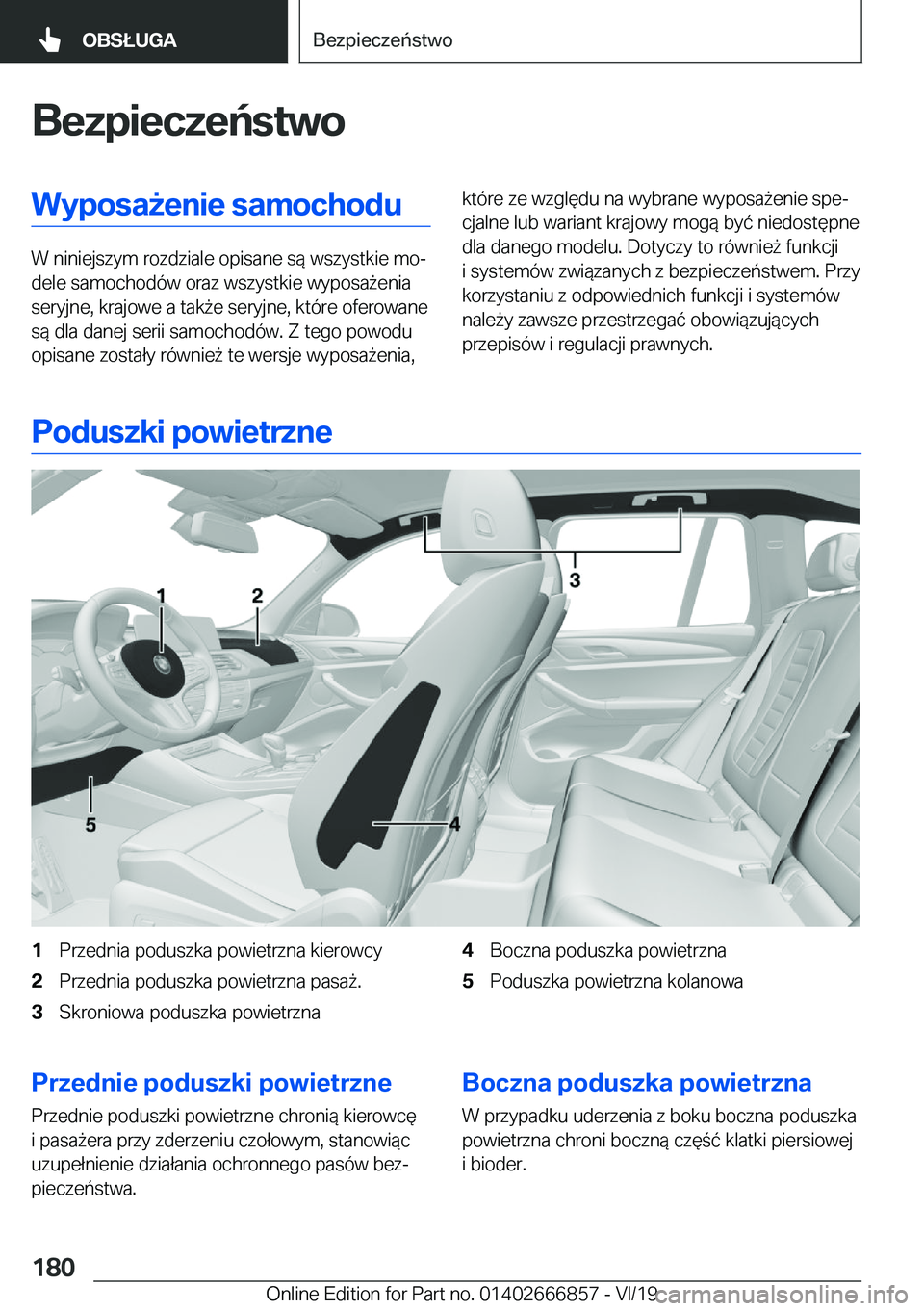 BMW X3 M 2020  Instrukcja obsługi (in Polish) �B�e�z�p�i�e�c�z�e�