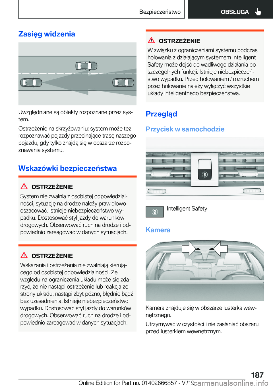 BMW X3 M 2020  Instrukcja obsługi (in Polish) �Z�a�s�i�