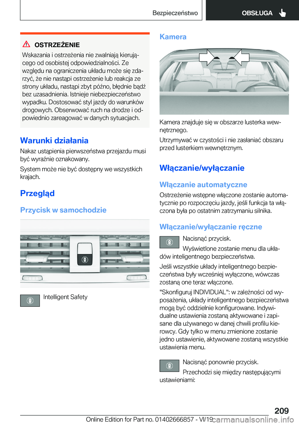 BMW X3 M 2020  Instrukcja obsługi (in Polish) �O�S�T�R�Z�E8�E�N�I�E
�W�s�k�a�z�a�n�i�a��i��o�s�t�r�z�e9�e�n�i�a��n�i�e��z�w�a�l�n�i�a�j�