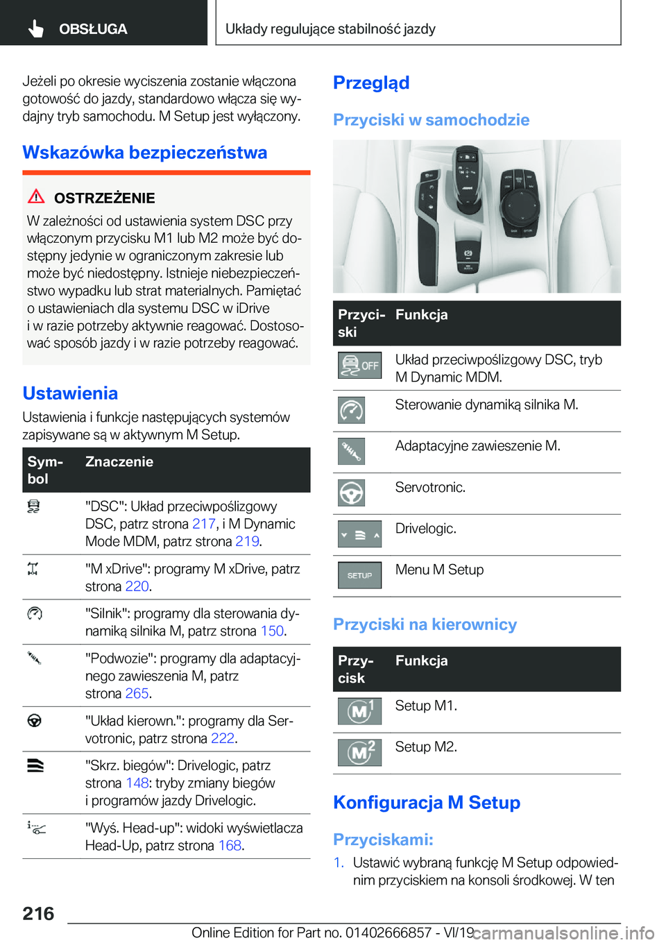 BMW X3 M 2020  Instrukcja obsługi (in Polish) �J�e9�e�l�i��p�o��o�k�r�e�s�i�e��w�y�c�i�s�z�e�n�i�a��z�o�s�t�a�n�i�e��w�ł�