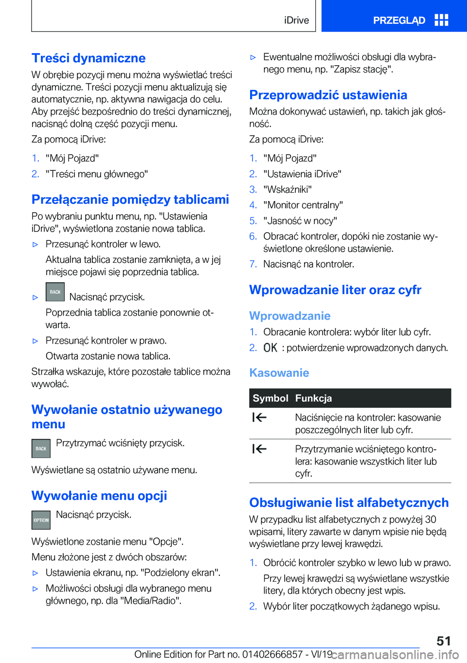BMW X3 M 2020  Instrukcja obsługi (in Polish) �T�r�e�c�i��d�y�n�a�m�i�c�z�n�e�W��o�b�r�