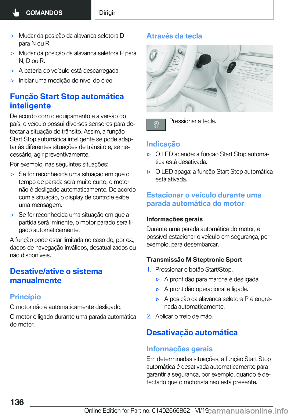 BMW X3 M 2020  Manual do condutor (in Portuguese) 'x�M�u�d�a�r��d�a��p�o�s�i�