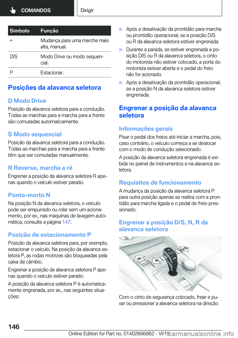 BMW X3 M 2020  Manual do condutor (in Portuguese) �S�