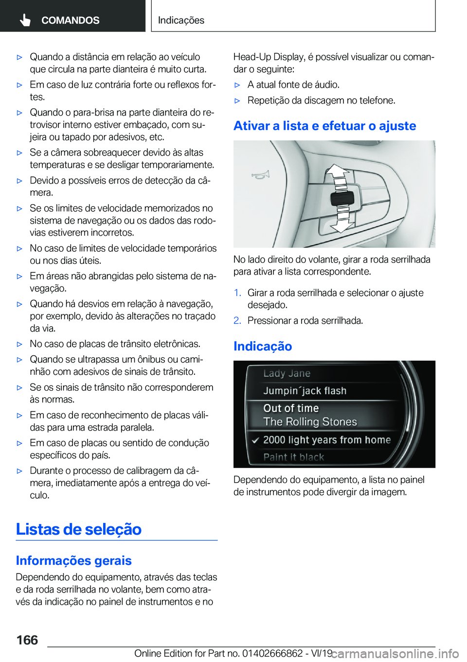 BMW X3 M 2020  Manual do condutor (in Portuguese) 'x�Q�u�a�n�d�o��a��d�i�s�t�â�n�c�i�a��e�m��r�e�l�a�