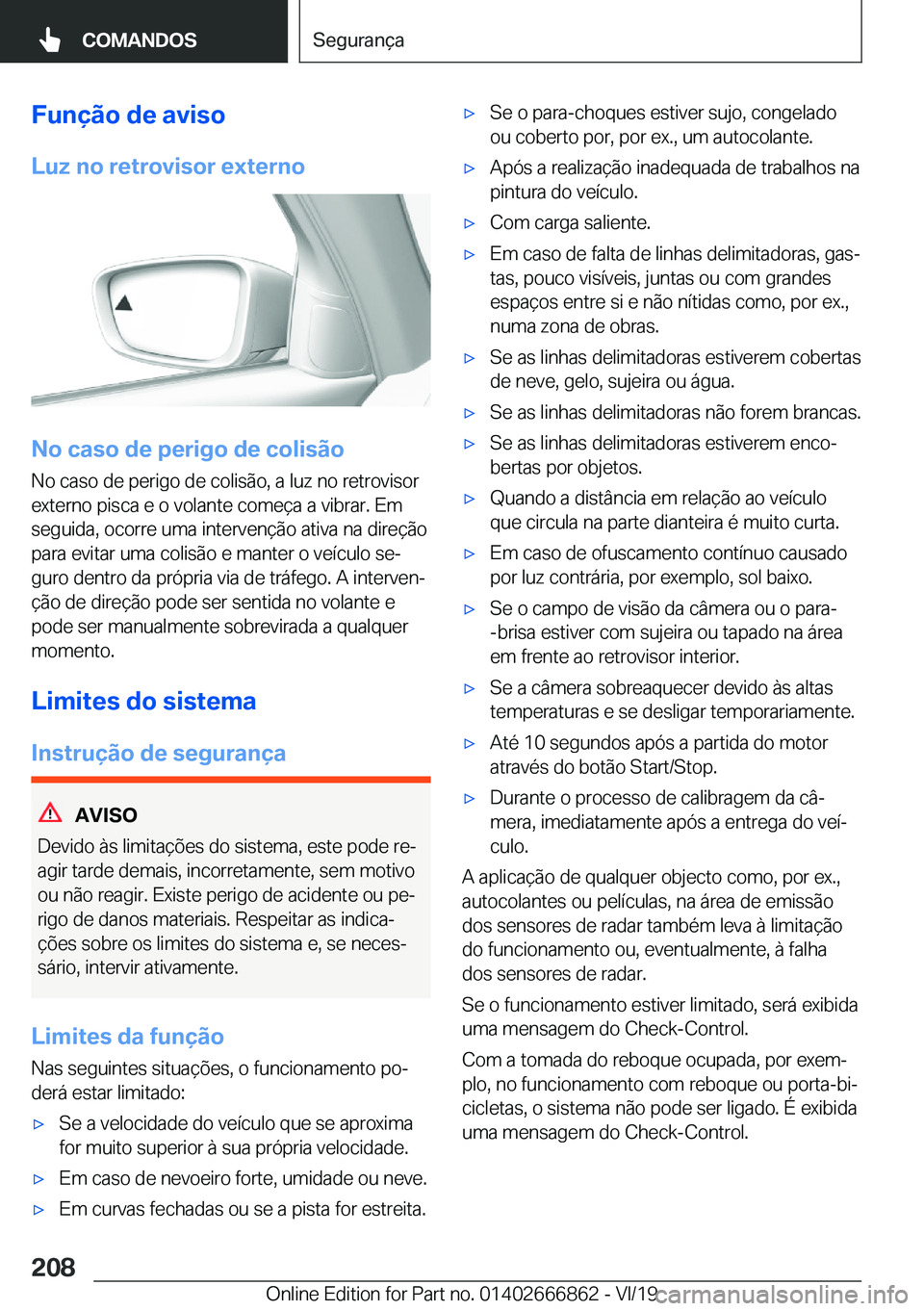 BMW X3 M 2020  Manual do condutor (in Portuguese) �F�u�n�
