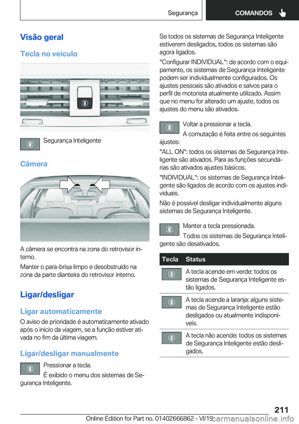 BMW X3 M 2020  Manual do condutor (in Portuguese) �V�i�s�ã�o��g�e�r�a�l
�T�e�c�l�a��n�o��v�e�
