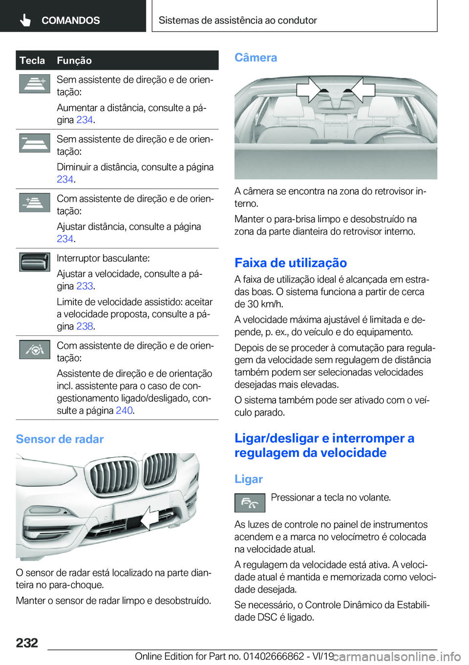 BMW X3 M 2020  Manual do condutor (in Portuguese) �T�e�c�l�a�F�u�n�