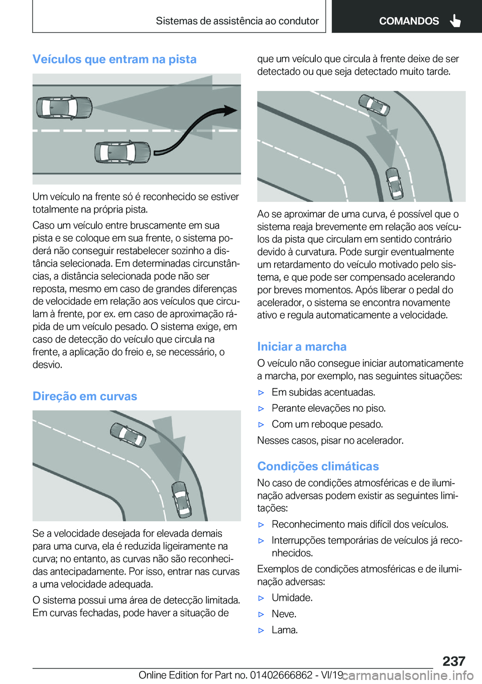 BMW X3 M 2020  Manual do condutor (in Portuguese) �V�e�