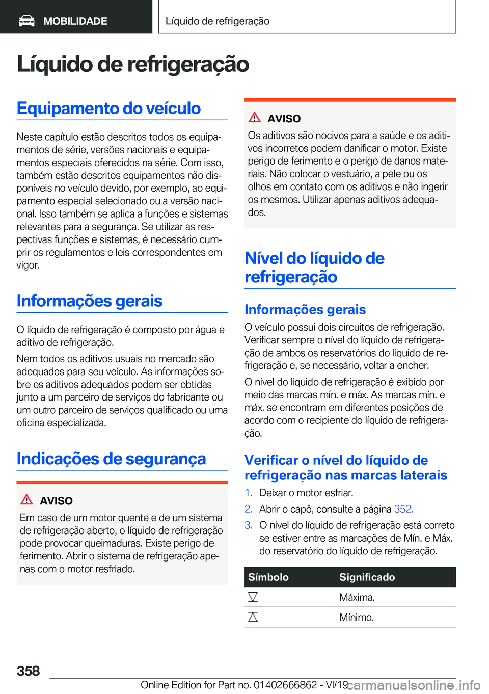 BMW X3 M 2020  Manual do condutor (in Portuguese) �L�