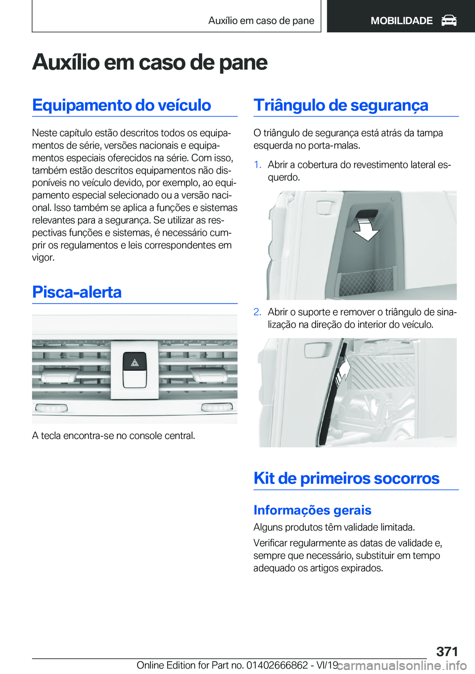 BMW X3 M 2020  Manual do condutor (in Portuguese) �A�u�x�