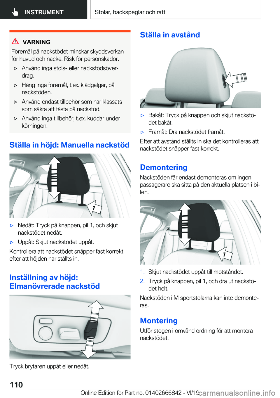 BMW X3 M 2020  InstruktionsbÖcker (in Swedish) �V�A�R�N�I�N�G
�F�