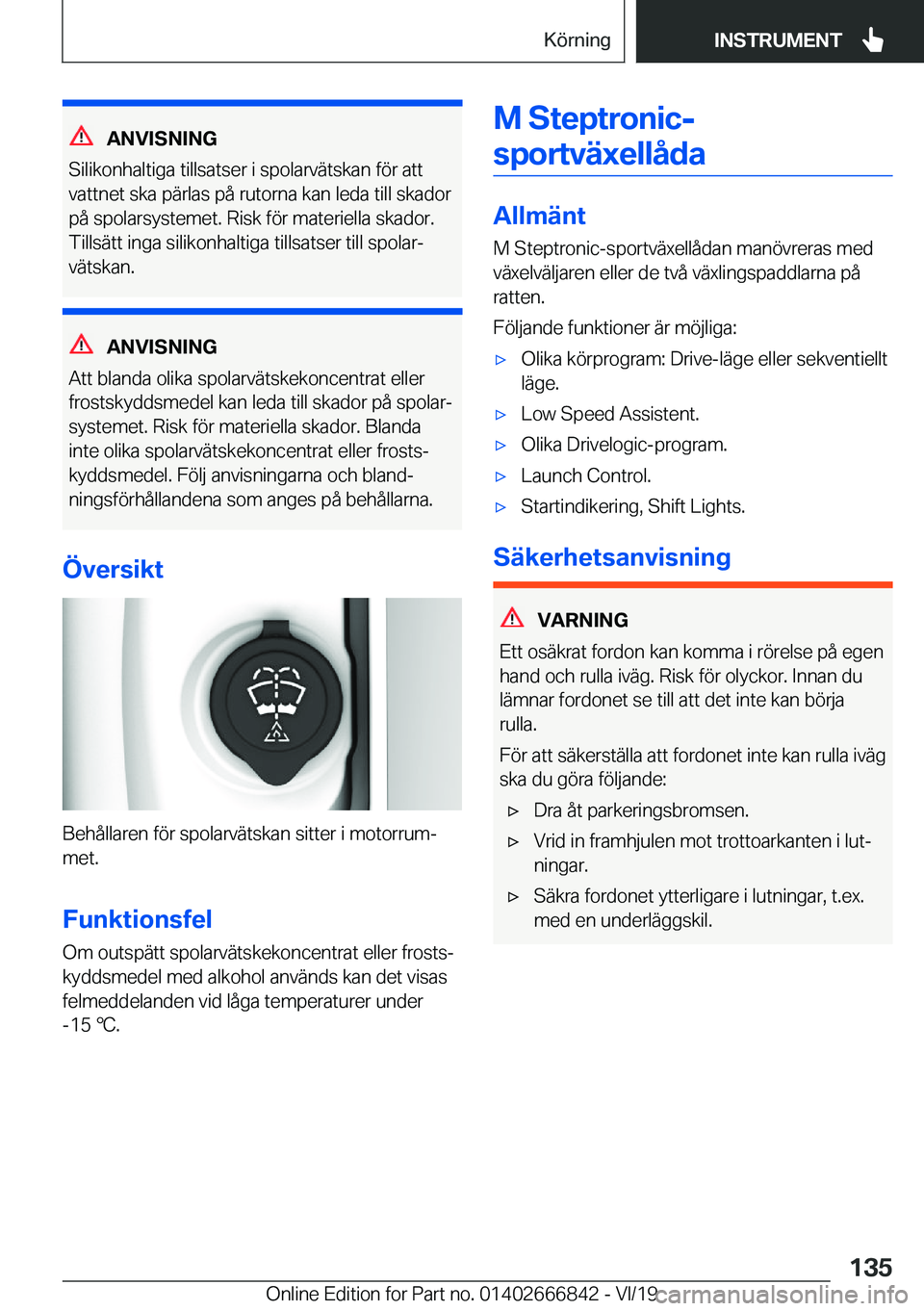 BMW X3 M 2020  InstruktionsbÖcker (in Swedish) �A�N�V�I�S�N�I�N�G
�S�i�l�i�k�o�n�h�a�l�t�i�g�a��t�i�l�l�s�a�t�s�e�r��i��s�p�o�l�a�r�v�ä�t�s�k�a�n��f�