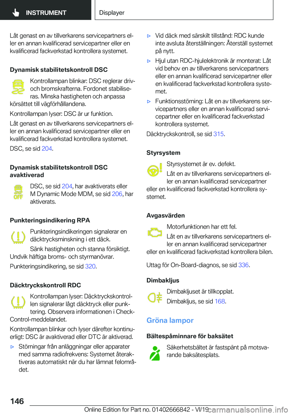 BMW X3 M 2020  InstruktionsbÖcker (in Swedish) �L�å�t��g�e�n�a�s�t��e�n��a�v��t�i�l�l�v�e�r�k�a�r�e�n�s��s�e�r�v�i�c�e�p�a�r�t�n�e�r�s��e�lj
�l�e�r��e�n��a�n�n�a�n��k�v�a�l�i�f�i�c�e�r�a�d��s�e�r�v�i�c�e�p�a�r�t�n�e�r��e�l�l�e�r��e�n