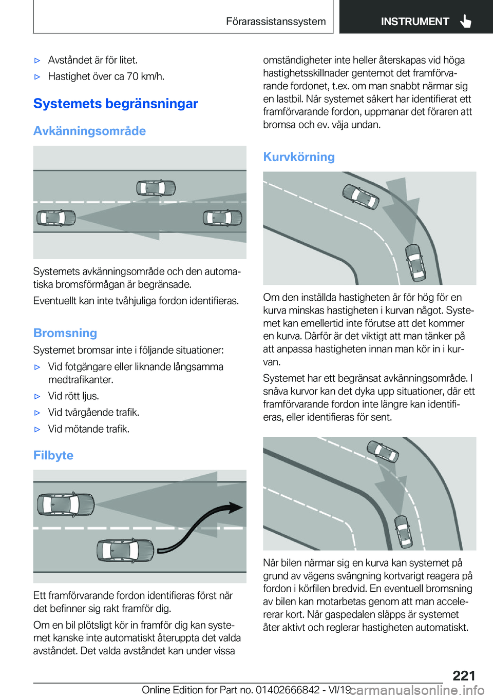 BMW X3 M 2020  InstruktionsbÖcker (in Swedish) 'x�A�v�s�t�å�n�d�e�t��ä�r��f�