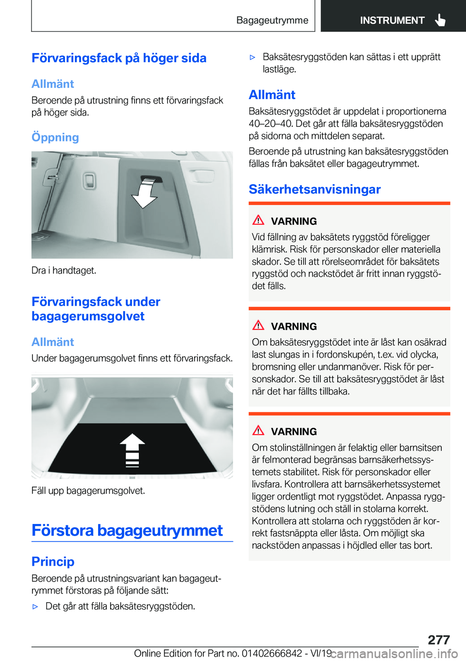 BMW X3 M 2020  InstruktionsbÖcker (in Swedish) �F�