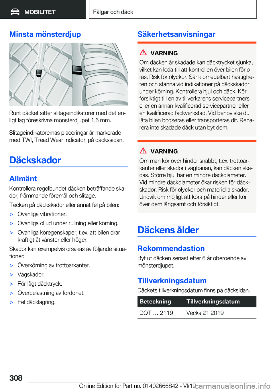 BMW X3 M 2020  InstruktionsbÖcker (in Swedish) �M�i�n�s�t�a��m�