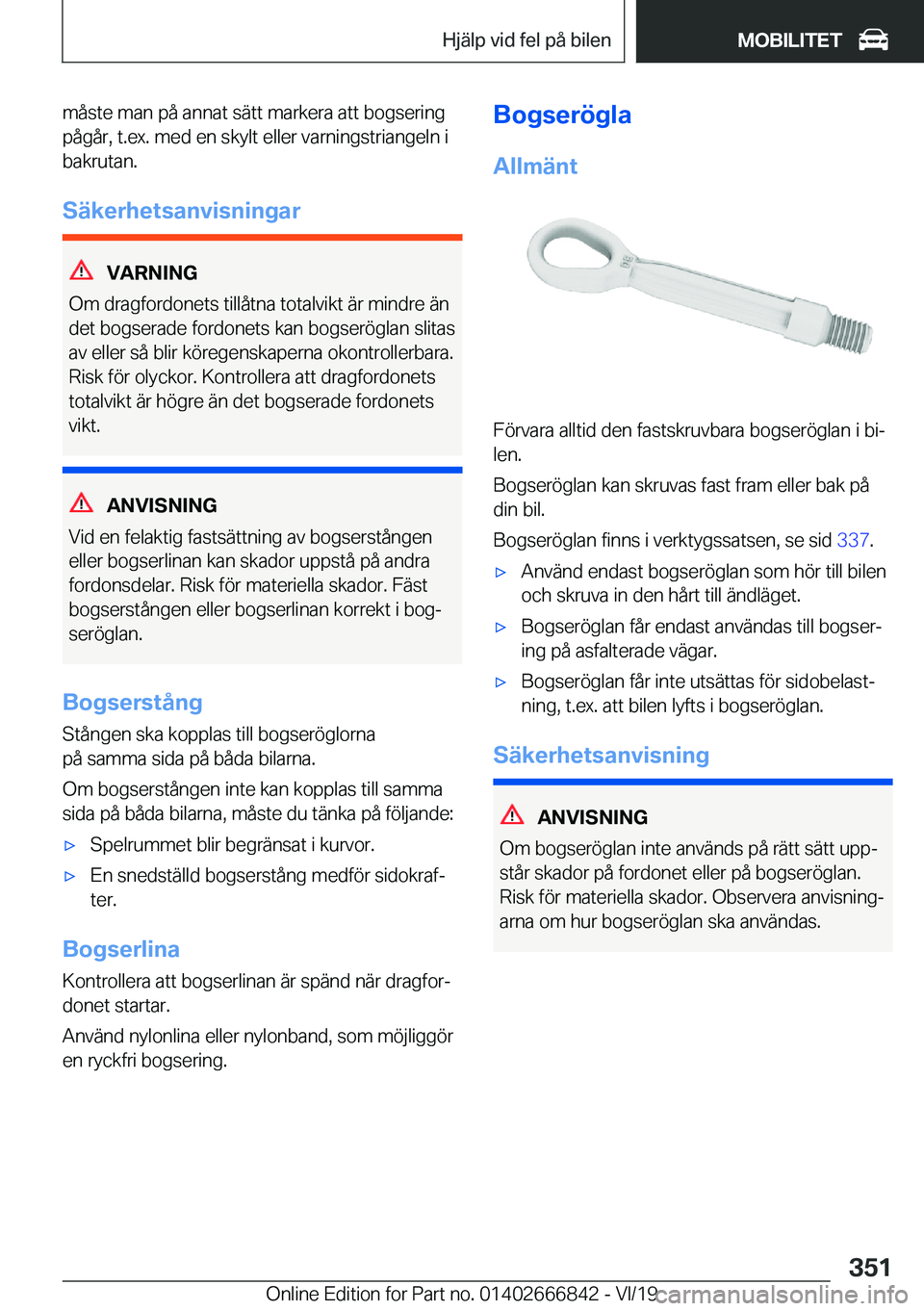 BMW X3 M 2020  InstruktionsbÖcker (in Swedish) �m�å�s�t�e��m�a�n��p�å��a�n�n�a�t��s�ä�t�t��m�a�r�k�e�r�a��a�t�t��b�o�g�s�e�r�i�n�g
�p�å�g�å�r�,��t�.�e�x�.��m�e�d��e�n��s�k�y�l�t��e�l�l�e�r��v�a�r�n�i�n�g�s�t�r�i�a�n�g�e�l�n��i �