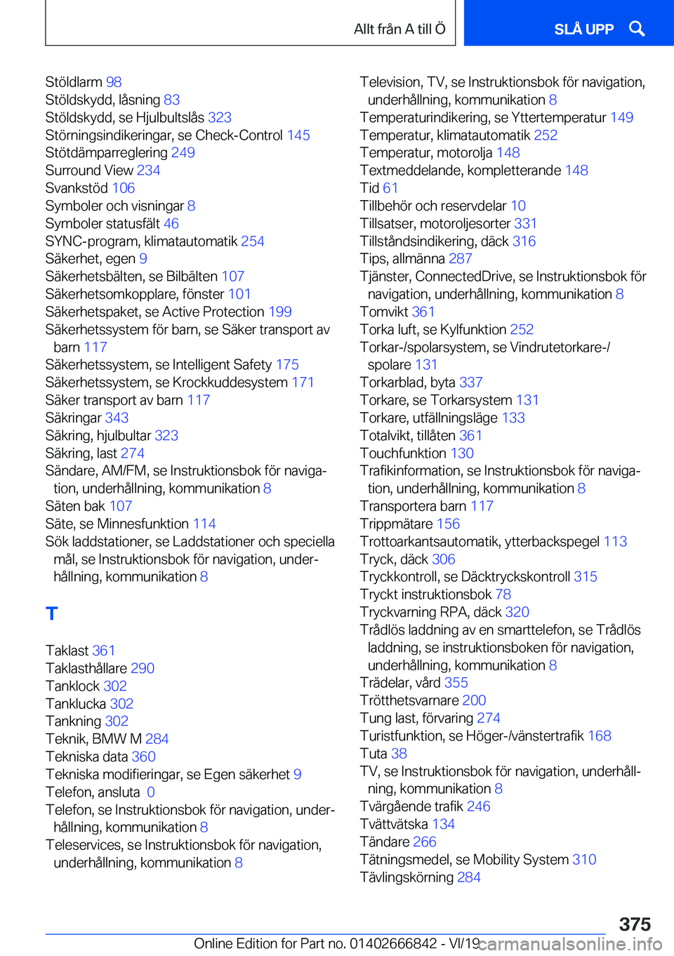 BMW X3 M 2020  InstruktionsbÖcker (in Swedish) �S�t�