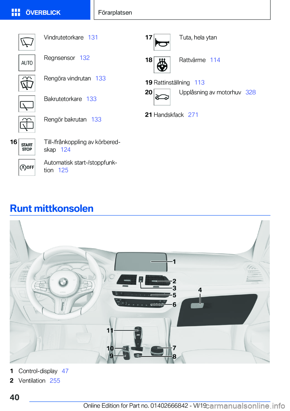 BMW X3 M 2020  InstruktionsbÖcker (in Swedish) �V�i�n�d�r�u�t�e�t�o�r�k�a�r�e\_�1�3�1�R�e�g�n�s�e�n�s�o�r\_�1�3�2�R�e�n�g�