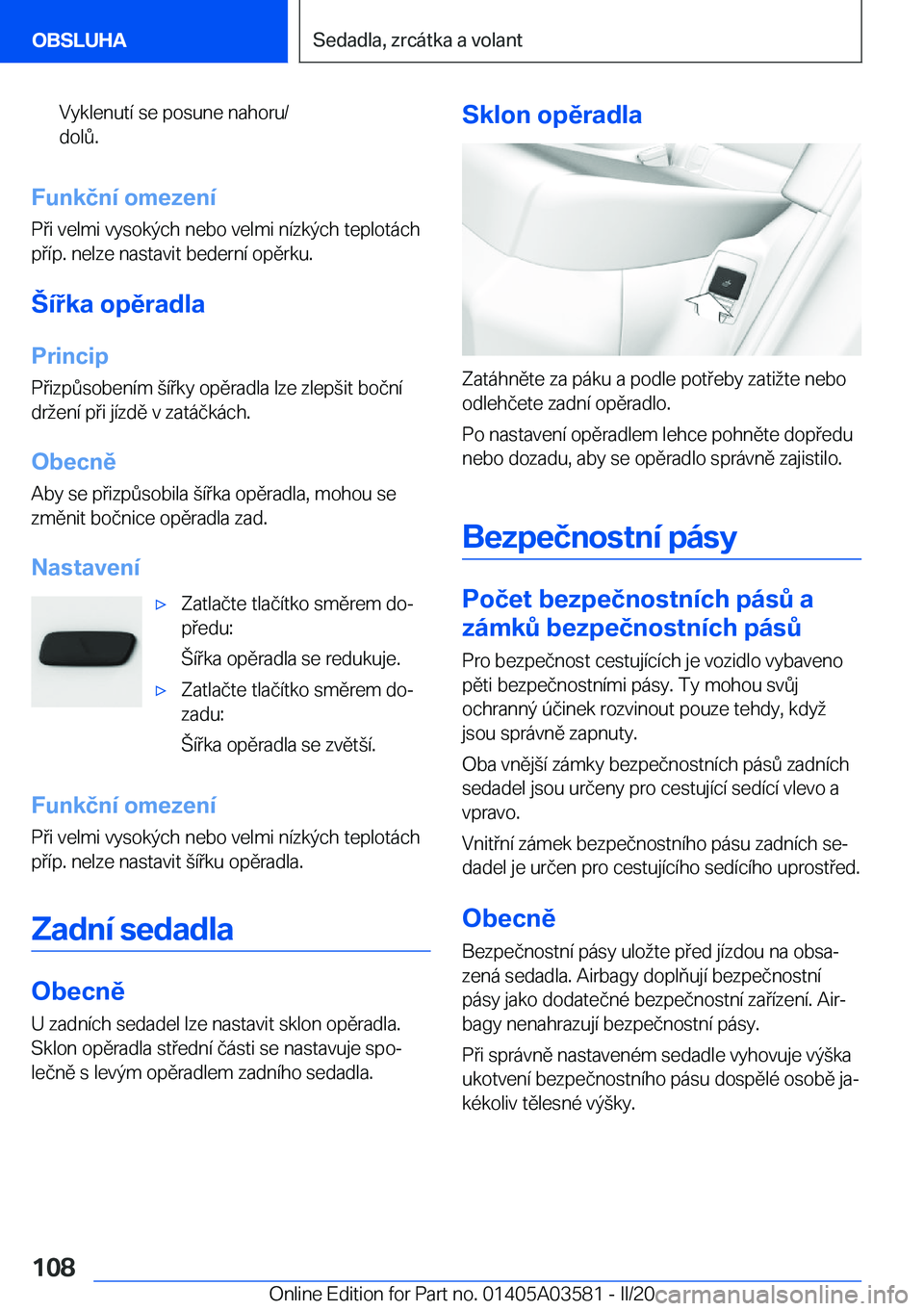 BMW X3 PLUG IN HYBRID 2020  Návod na použití (in Czech) �V�y�k�l�e�n�u�t�