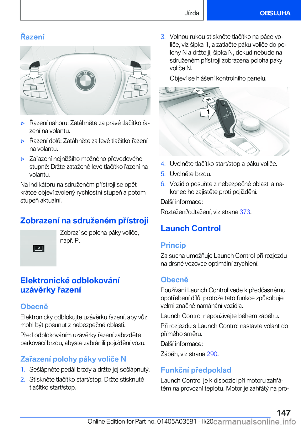 BMW X3 PLUG IN HYBRID 2020  Návod na použití (in Czech) �a�z�e�n�