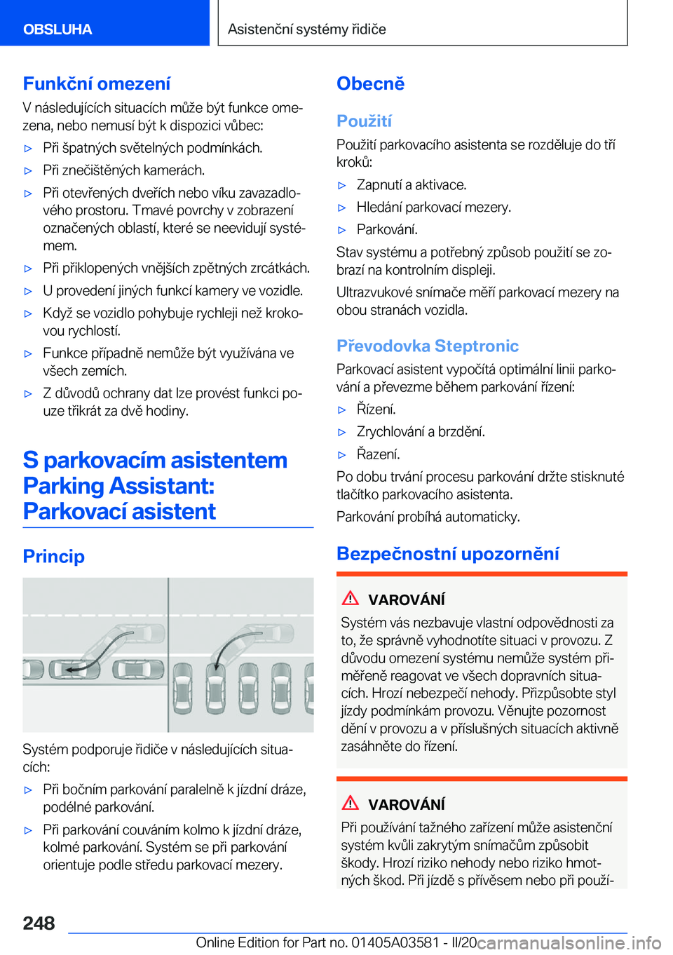 BMW X3 PLUG IN HYBRID 2020  Návod na použití (in Czech) �F�u�n�k�č�n�