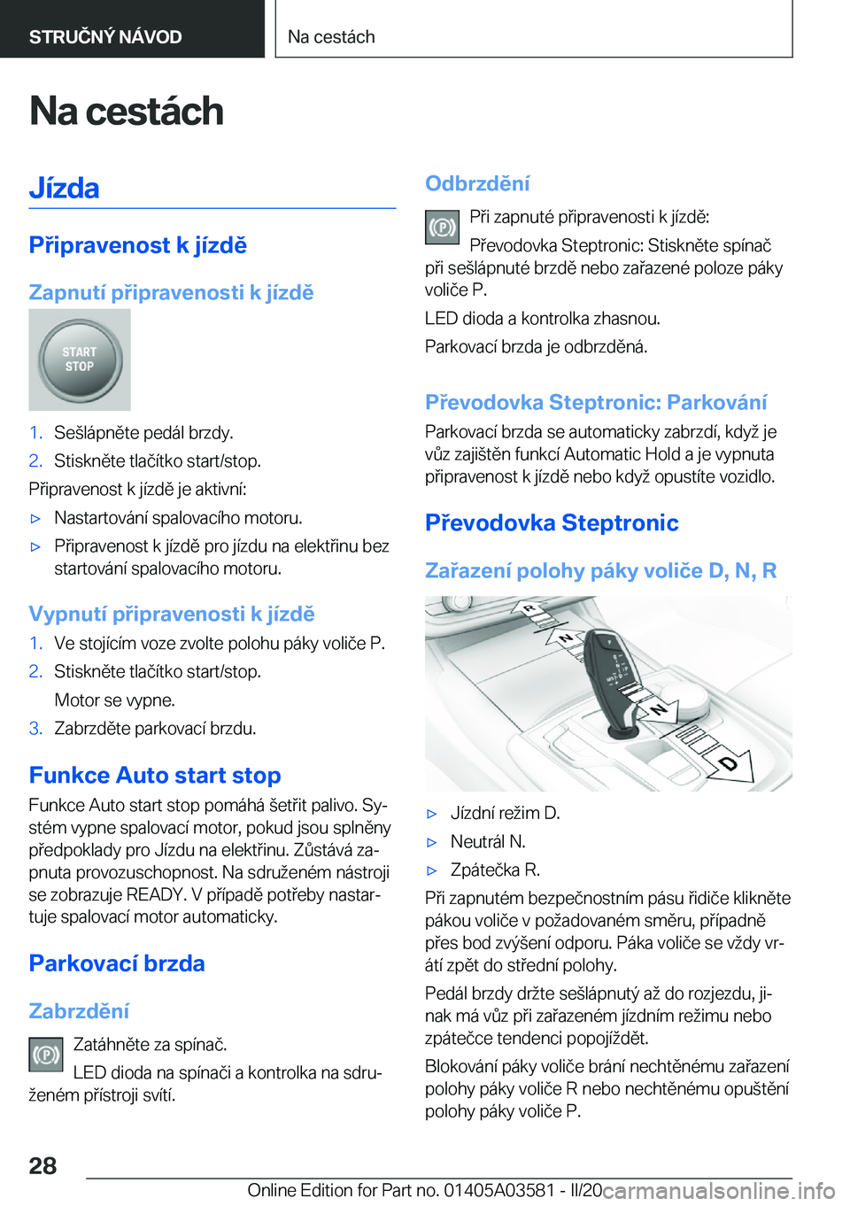 BMW X3 PLUG IN HYBRID 2020  Návod na použití (in Czech) �N�a��c�e�s�t�