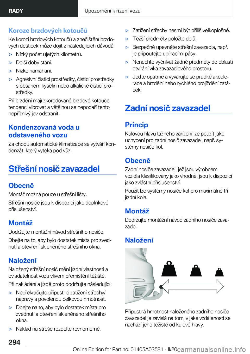 BMW X3 PLUG IN HYBRID 2020  Návod na použití (in Czech) �K�o�r�o�z�e��b�r�z�d�o�v�