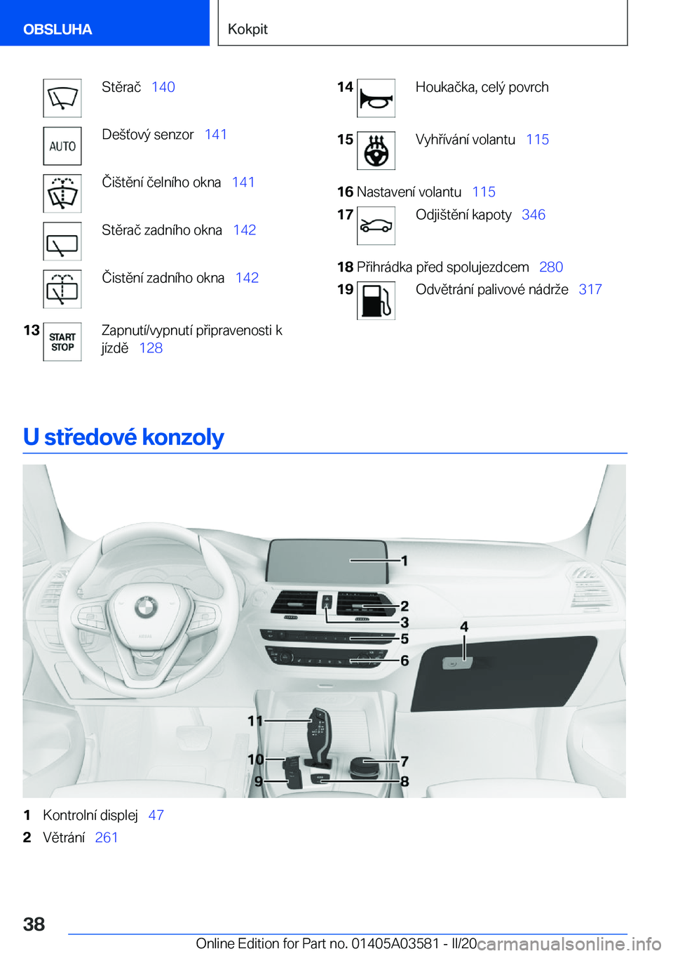 BMW X3 PLUG IN HYBRID 2020  Návod na použití (in Czech) �S�t�