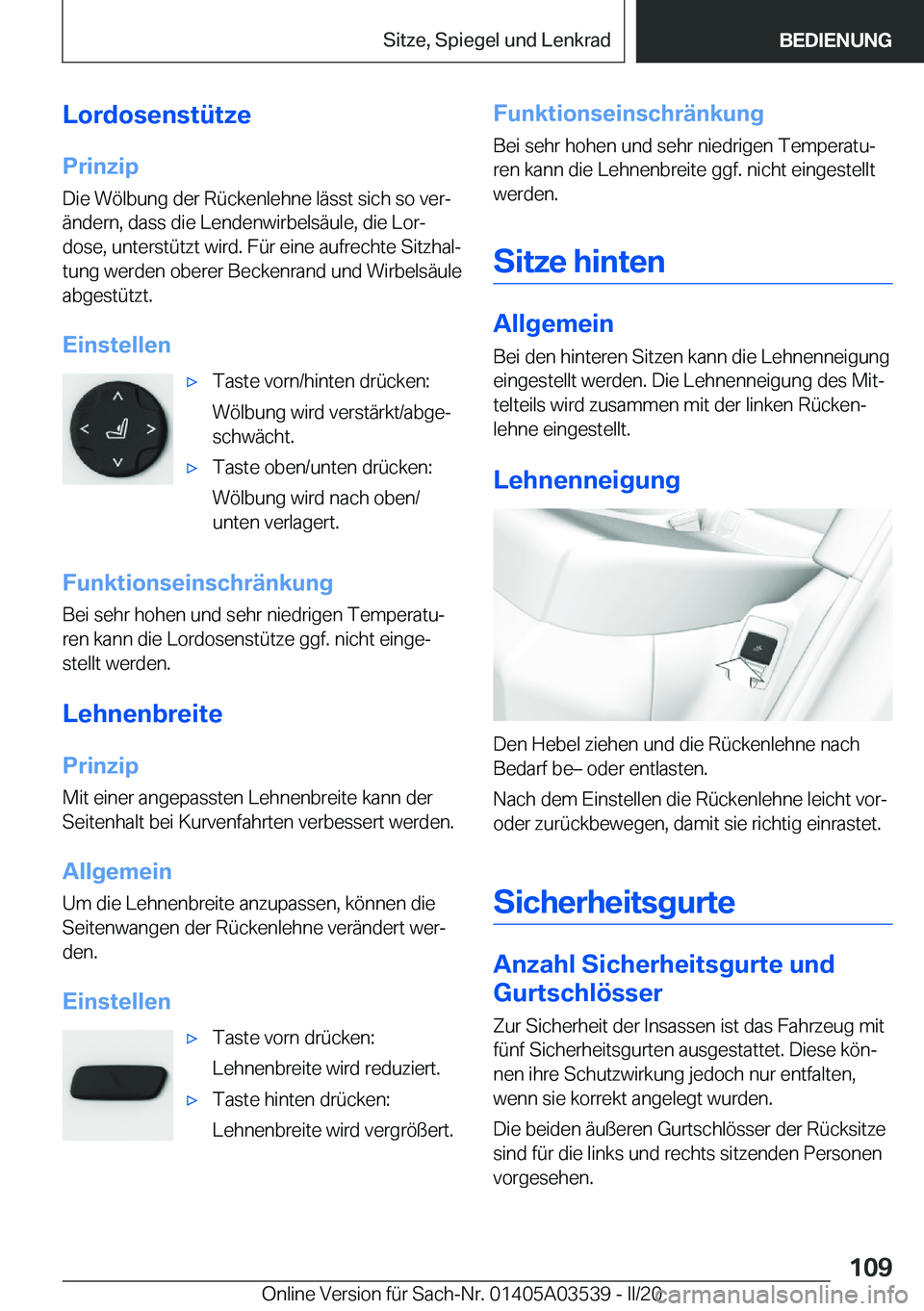 BMW X3 PLUG IN HYBRID 2020  Betriebsanleitungen (in German) �L�o�r�d�o�s�e�n�s�t�