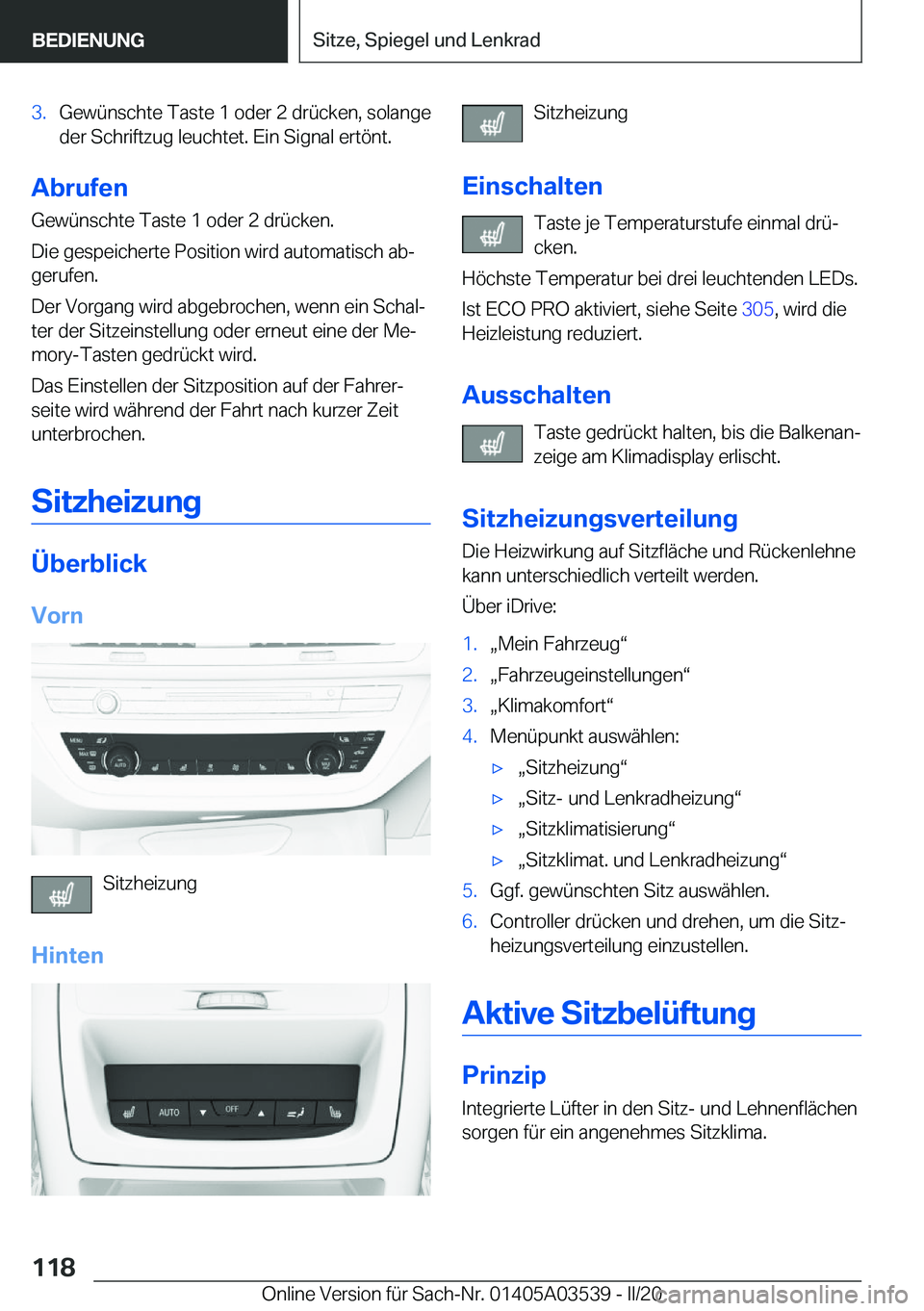 BMW X3 PLUG IN HYBRID 2020  Betriebsanleitungen (in German) �3�.�G�e�w�