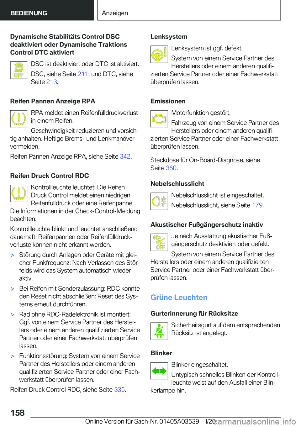 BMW X3 PLUG IN HYBRID 2020  Betriebsanleitungen (in German) �D�y�n�a�m�i�s�c�h�e��S�t�a�b�i�l�i�t�