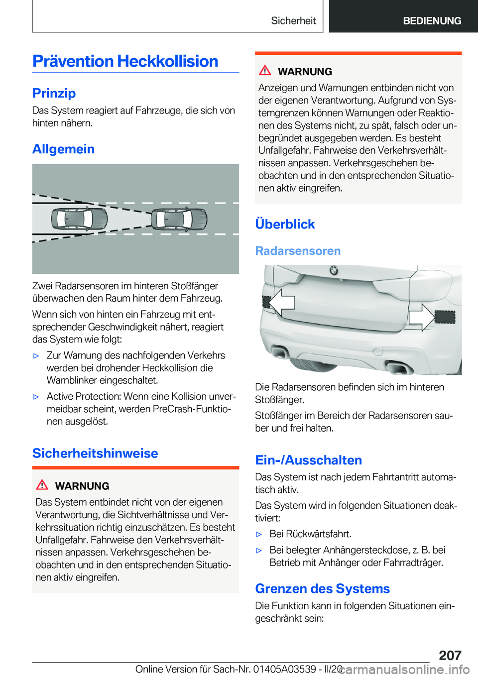 BMW X3 PLUG IN HYBRID 2020  Betriebsanleitungen (in German) �P�r�
