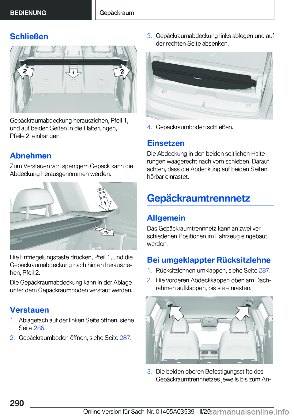 BMW X3 PLUG IN HYBRID 2020  Betriebsanleitungen (in German) �S�c�h�l�i�e�