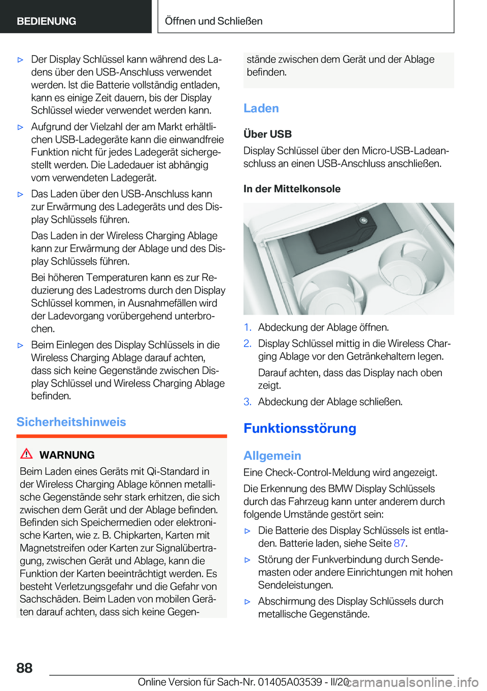 BMW X3 PLUG IN HYBRID 2020  Betriebsanleitungen (in German) x�D�e�r��D�i�s�p�l�a�y��S�c�h�l�