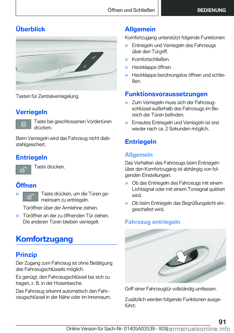 BMW X3 PLUG IN HYBRID 2020  Betriebsanleitungen (in German) �