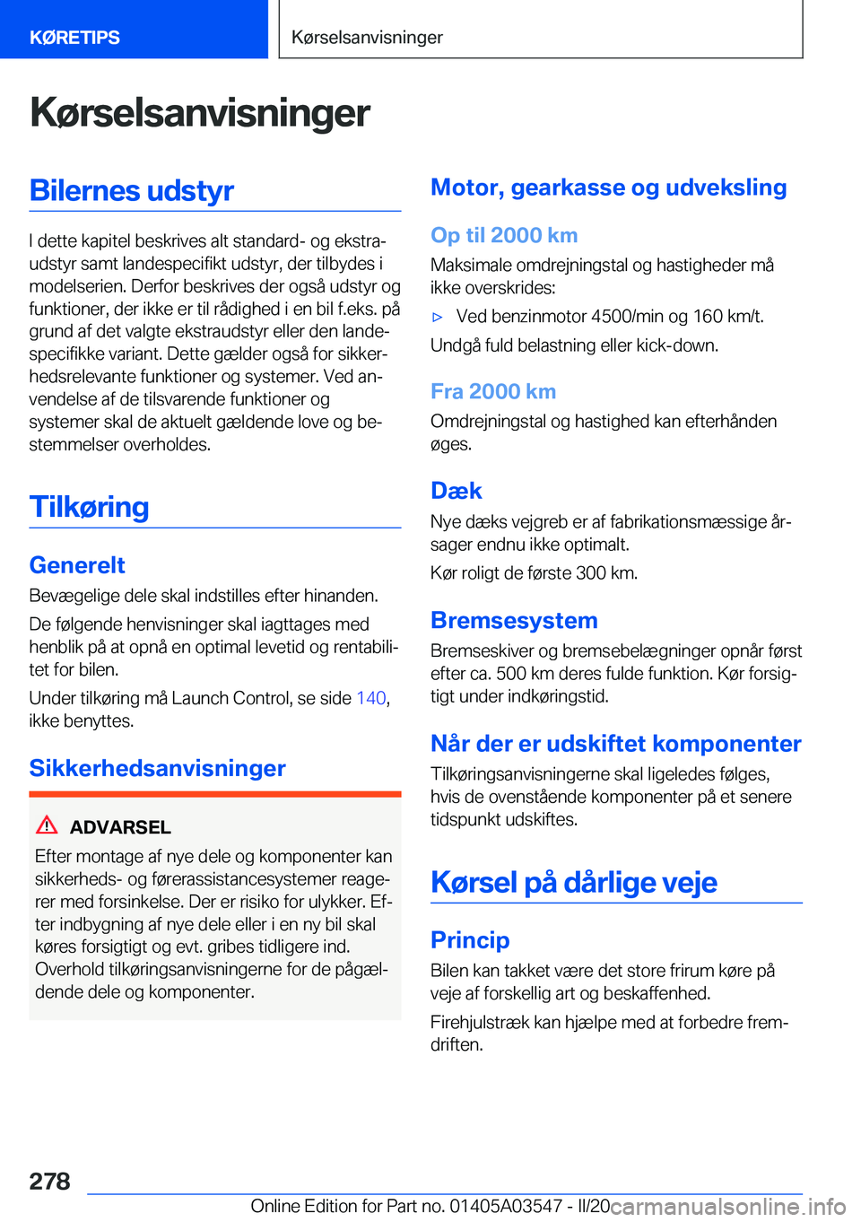 BMW X3 PLUG IN HYBRID 2020  InstruktionsbØger (in Danish) �K�