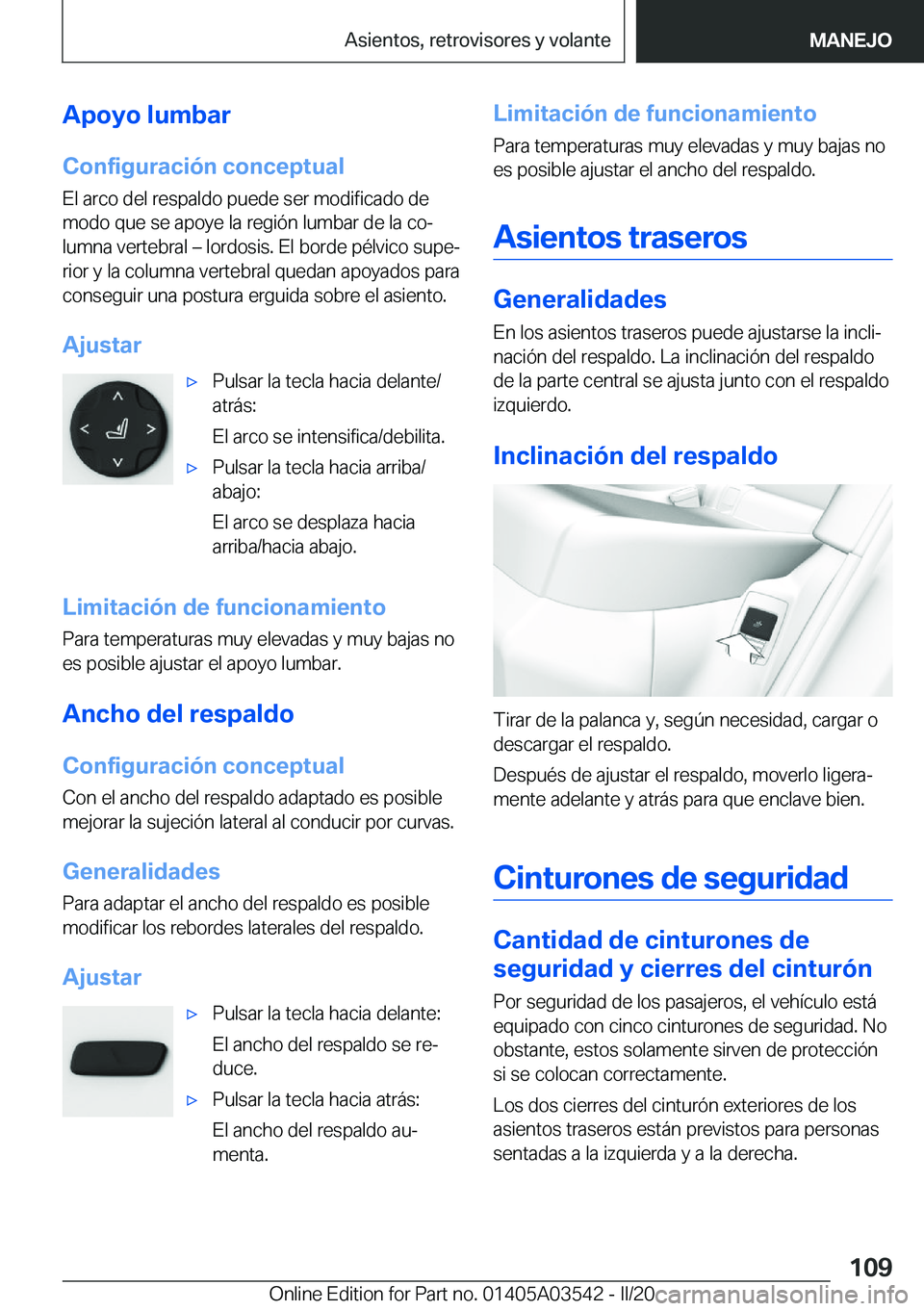 BMW X3 PLUG IN HYBRID 2020  Manuales de Empleo (in Spanish) �A�p�o�y�o��l�u�m�b�a�r
�C�o�n�f�i�g�u�r�a�c�i�