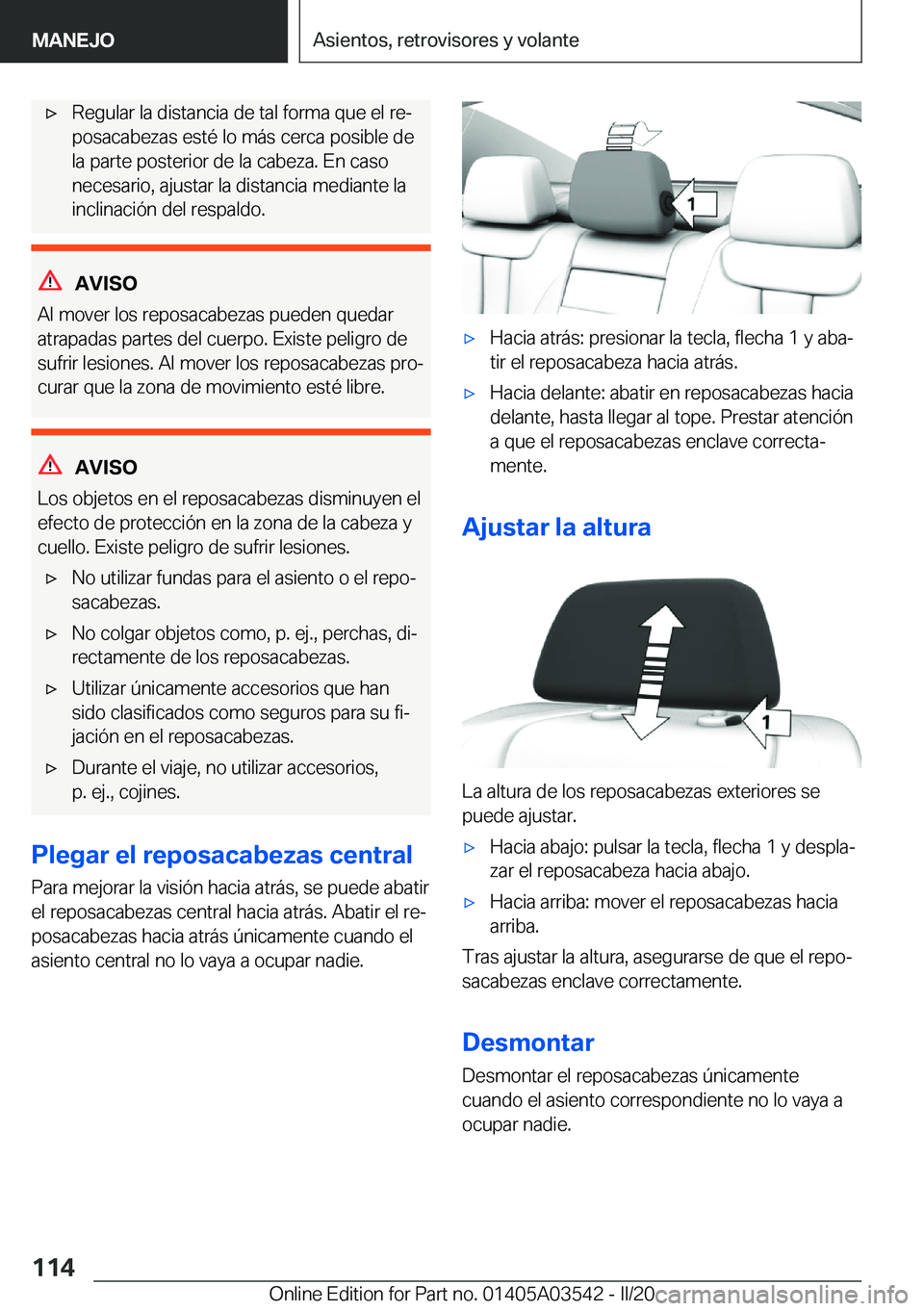 BMW X3 PLUG IN HYBRID 2020  Manuales de Empleo (in Spanish) x�R�e�g�u�l�a�r��l�a��d�i�s�t�a�n�c�i�a��d�e��t�a�l��f�o�r�m�a��q�u�e��e�l��r�eª�p�o�s�a�c�a�b�e�z�a�s��e�s�t�