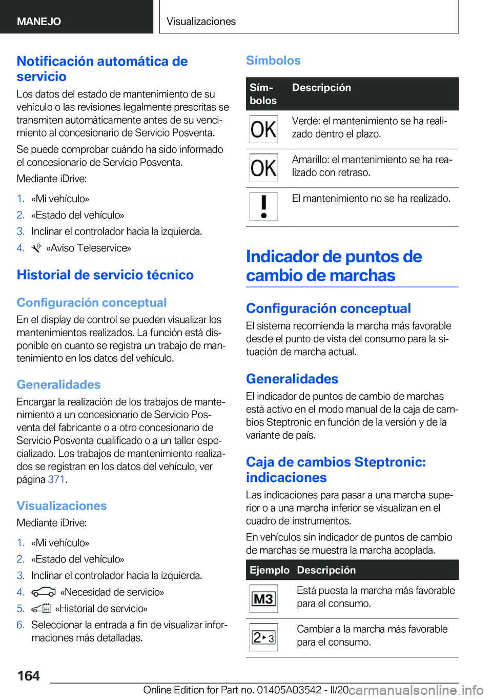 BMW X3 PLUG IN HYBRID 2020  Manuales de Empleo (in Spanish) �N�o�t�i�f�i�c�a�c�i�