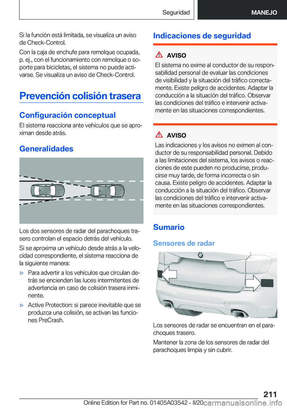 BMW X3 PLUG IN HYBRID 2020  Manuales de Empleo (in Spanish) �S�i��l�a��f�u�n�c�i�