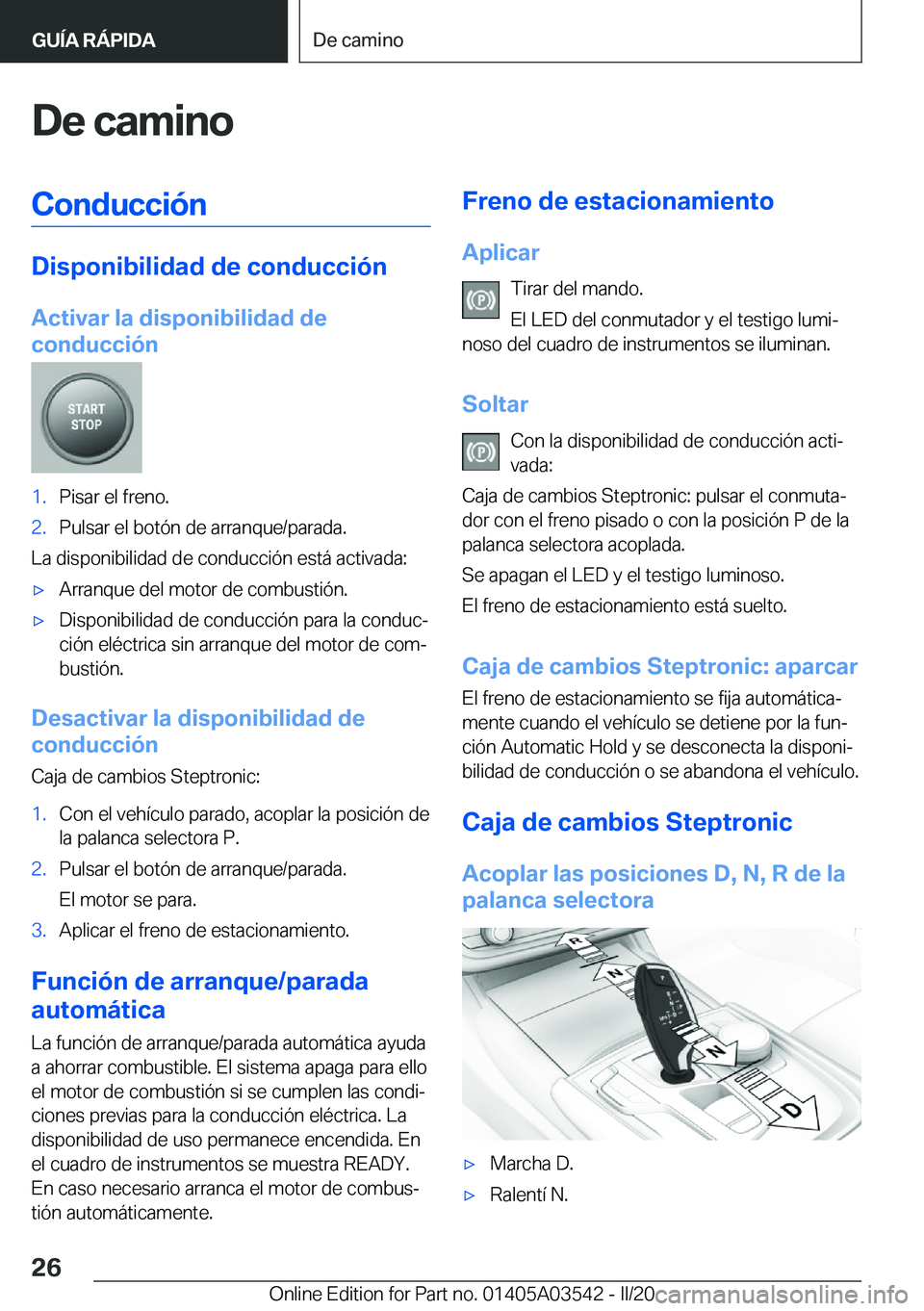 BMW X3 PLUG IN HYBRID 2020  Manuales de Empleo (in Spanish) �D�e��c�a�m�i�n�o�C�o�n�d�u�c�c�i�