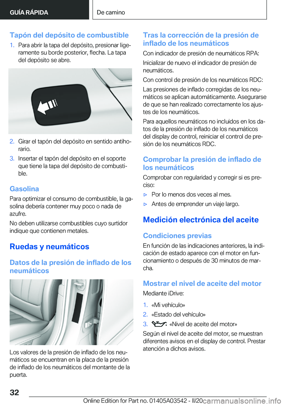 BMW X3 PLUG IN HYBRID 2020  Manuales de Empleo (in Spanish) �T�a�p�