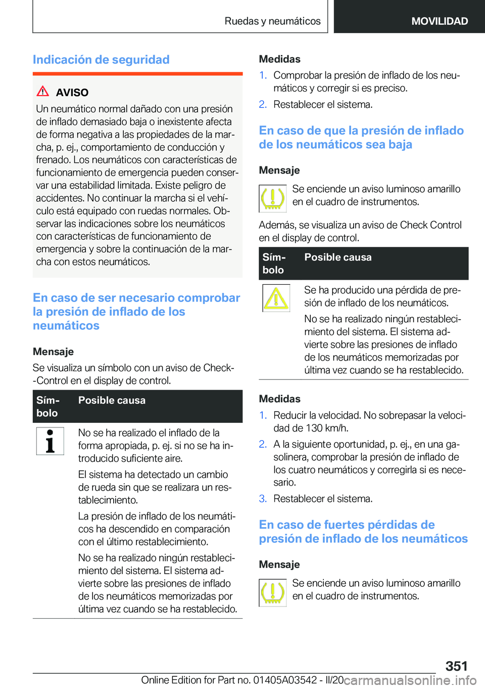 BMW X3 PLUG IN HYBRID 2020  Manuales de Empleo (in Spanish) �I�n�d�i�c�a�c�i�