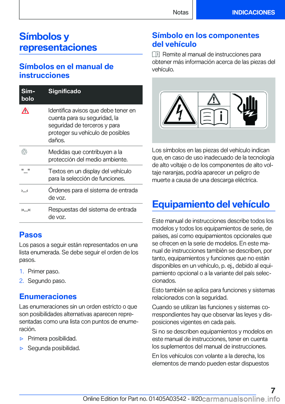 BMW X3 PLUG IN HYBRID 2020  Manuales de Empleo (in Spanish) �S�