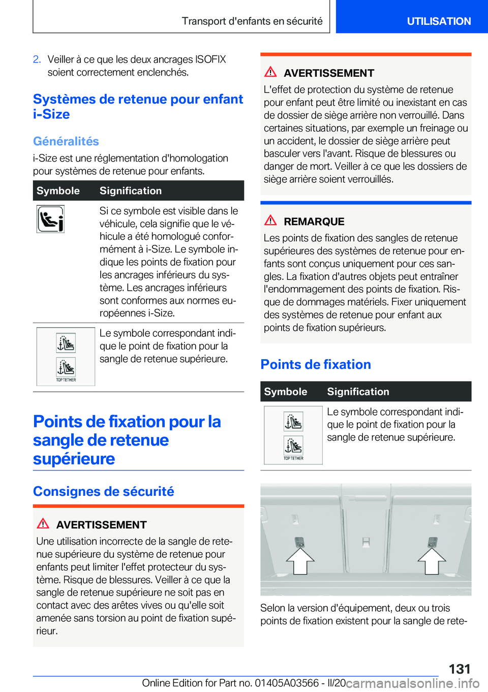 BMW X3 PLUG IN HYBRID 2020  Notices Demploi (in French) �2�.�V�e�i�l�l�e�r��