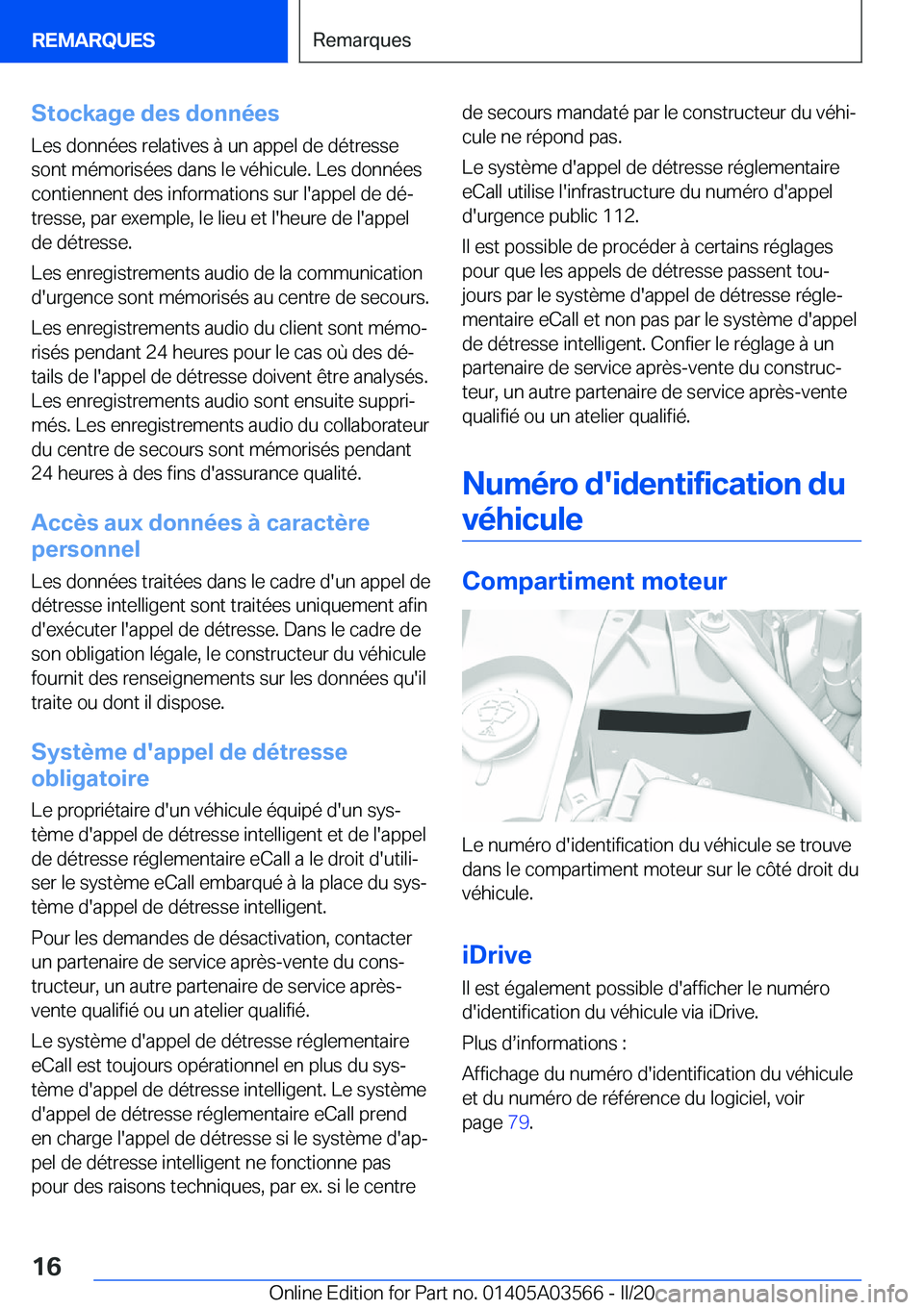 BMW X3 PLUG IN HYBRID 2020  Notices Demploi (in French) �S�t�o�c�k�a�g�e��d�e�s��d�o�n�n�é�e�s
�L�e�s��d�o�n�n�é�e�s��r�e�l�a�t�i�v�e�s��