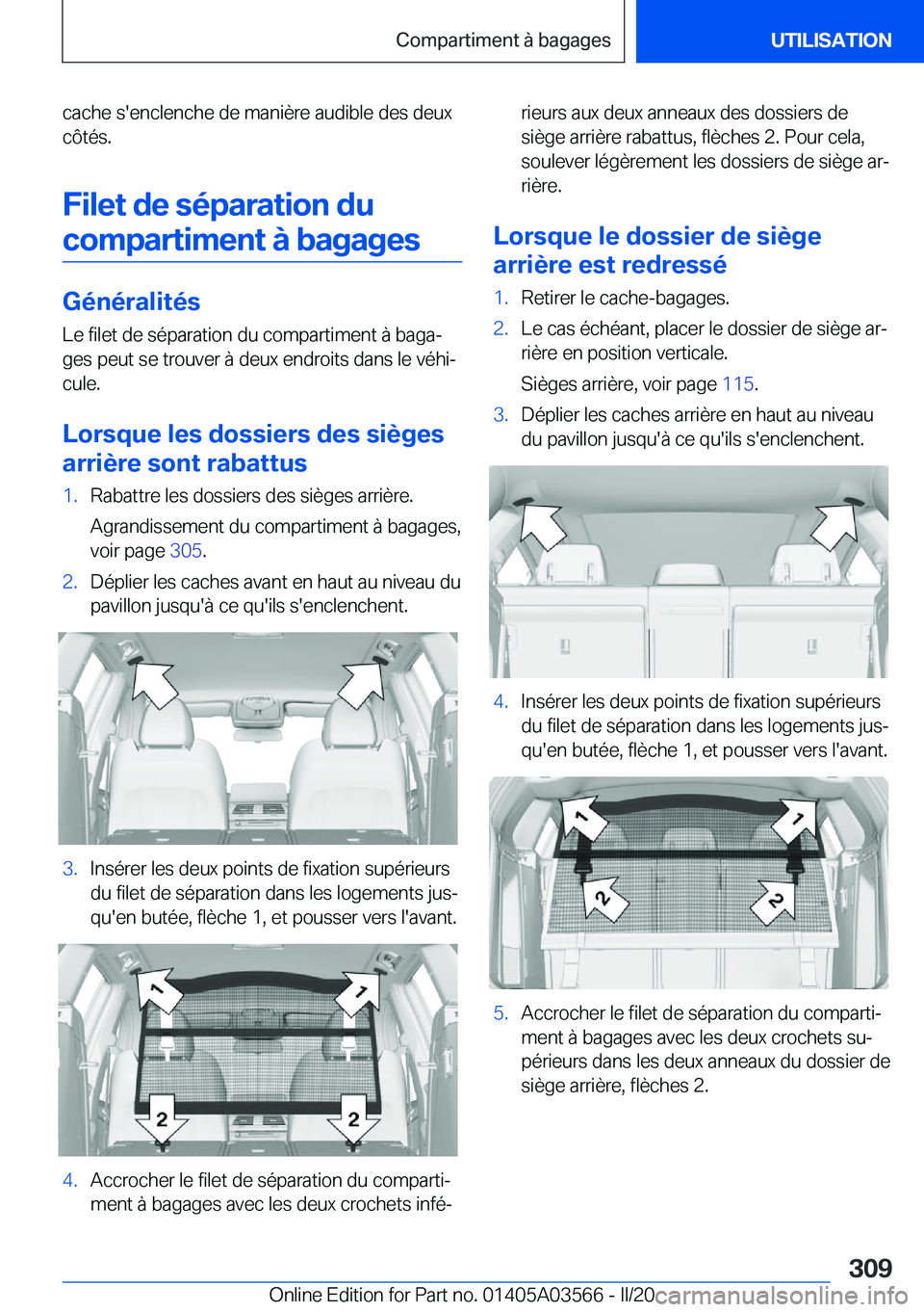 BMW X3 PLUG IN HYBRID 2020  Notices Demploi (in French) �c�a�c�h�e��s�'�e�n�c�l�e�n�c�h�e��d�e��m�a�n�i�è�r�e��a�u�d�i�b�l�e��d�e�s��d�e�u�x
�c�